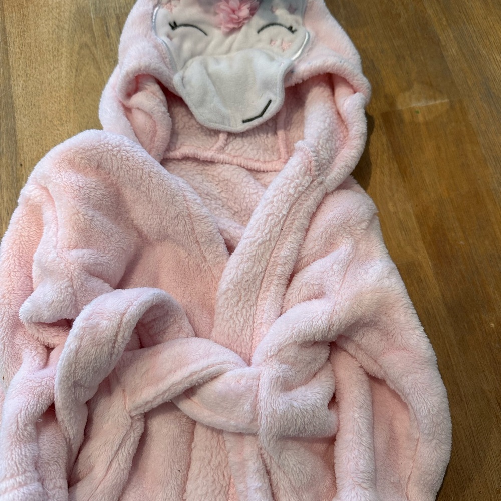 Cozy Pink Hooded Baby Robe